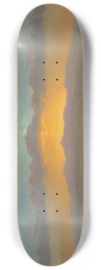 Frederic Edwin Church - Sunset 8.25 inch art skate deck