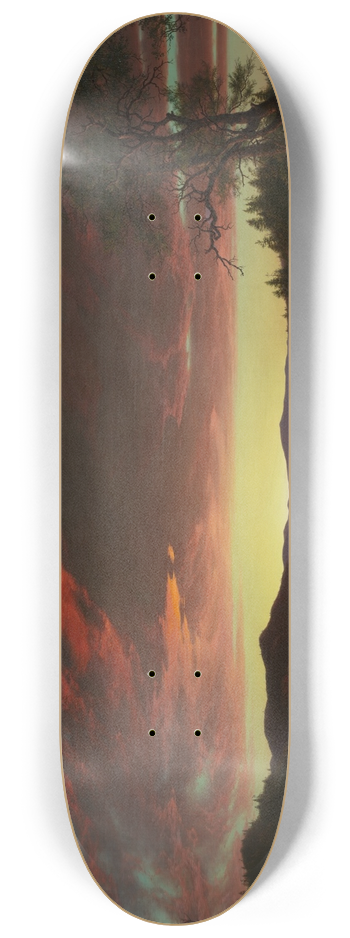 Frederic Edwin Church - Twilight in the Wilderness 8.25 inch art skate deck