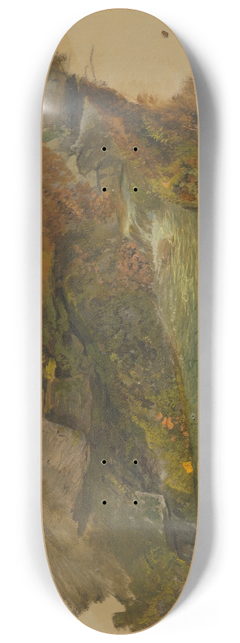 Frederic Edwin Church - Woodland stream 8.25 inch art skate deck