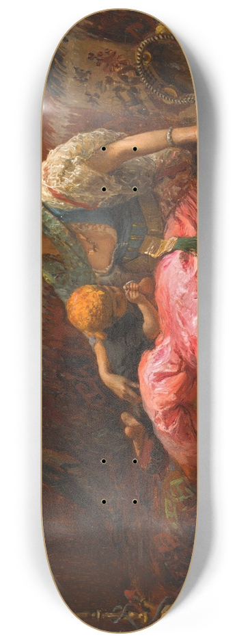 Frederick Arthur Bridgman - Tender Moments 8.25 inch art skate deck