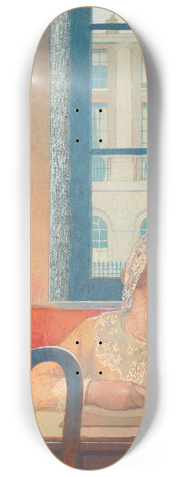 Frederick Cayley Robinson - Evening In London 8.25 inch art skate deck