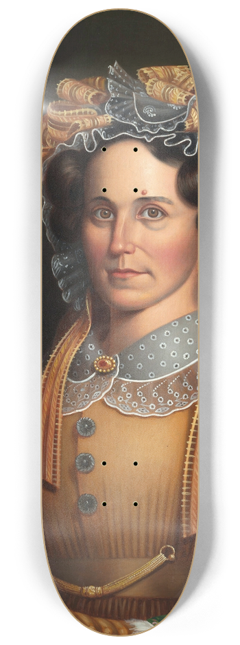 Frederick Randolph Spencer - Lady in Brown 8.25 inch art skate deck