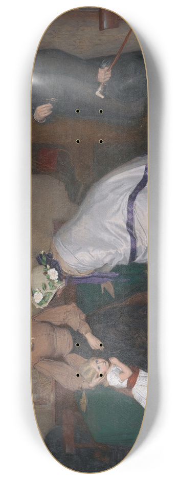 Frederick Walker - Strange Faces 8.25 inch art skate deck