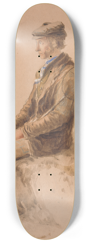 Frederick William Hulme - Man with a Gaff 8.25 inch art skate deck