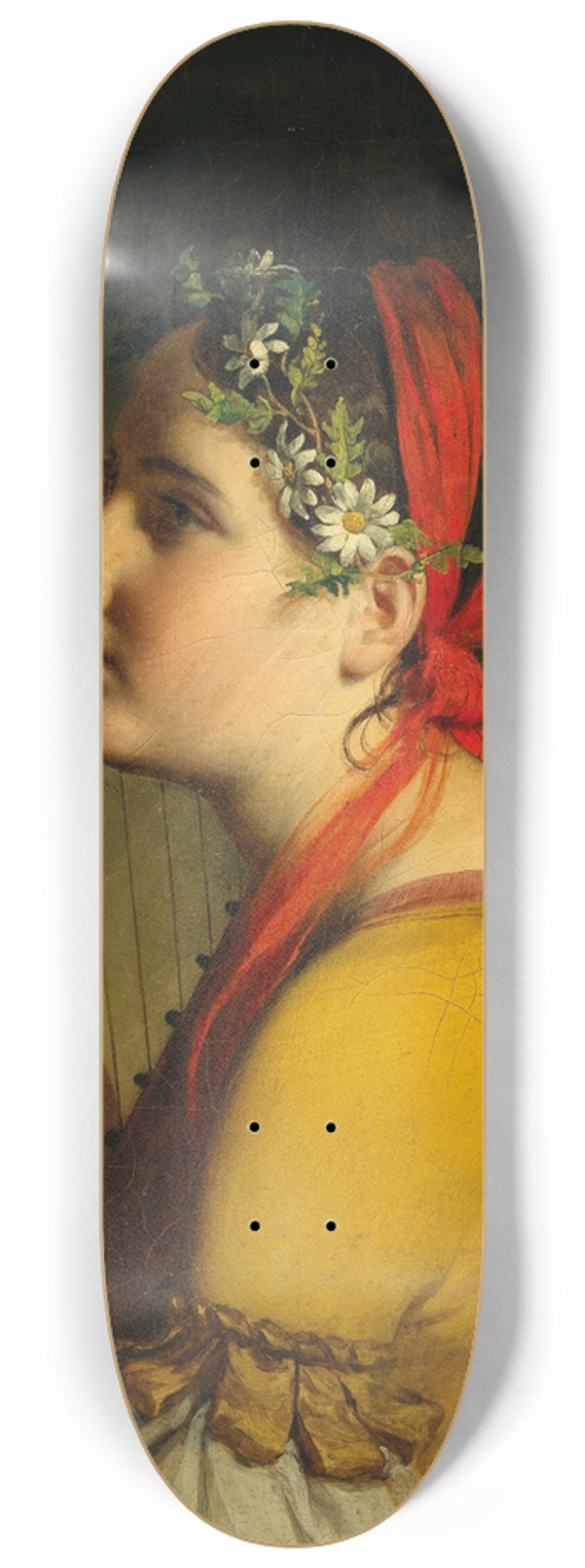 Friedrich von Amerling - Bildnis einer Dame mit Harfe 8.25 inch art skate deck