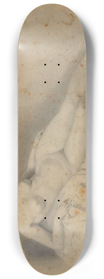Frederic Leighton - A reclining female nude 8.25 inch art skate deck