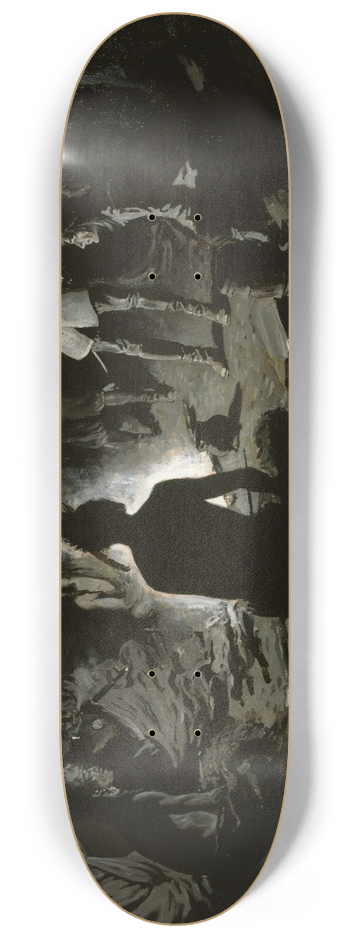 Frederic Remington - French Explorers Council with the Indians 8.25 inch art skate deck