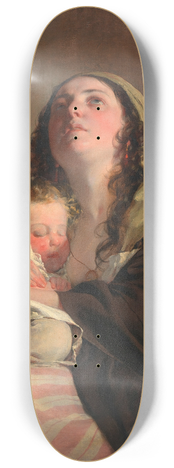 Friedrich von Amerling - Die Witwe 8.25 inch art skate deck