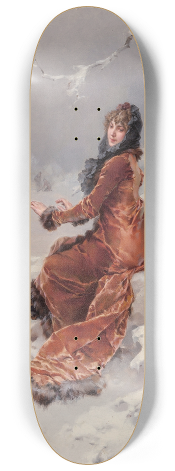 Frederik Hendrik Kaemmerer - By the Skating Pond 8.25 inch art skate deck