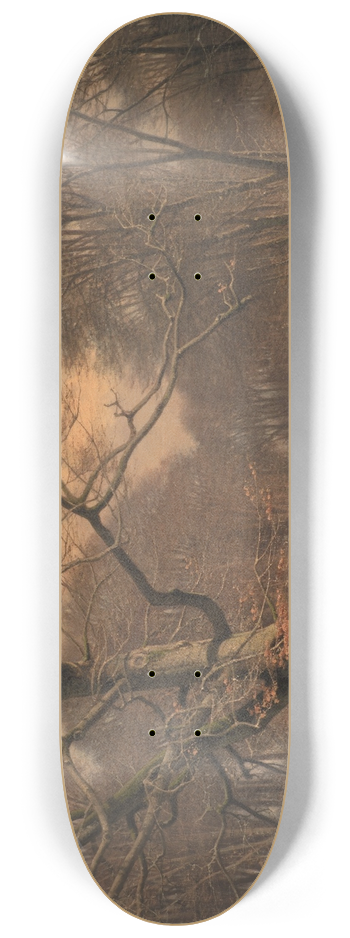 Frederik Rohde - Vinterlandskab. Motiv fra Jgersborg Dyrehave 8.25 inch art skate deck
