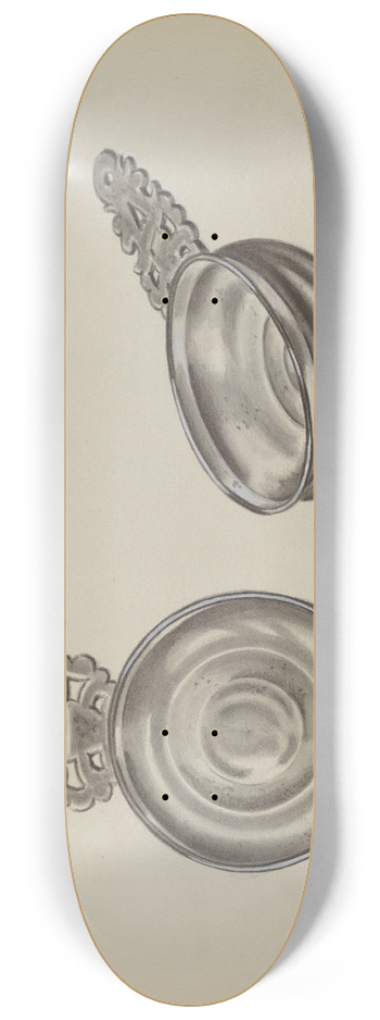 Fred Peterson - Pewter Toy Porringer 8.25 inch art skate deck