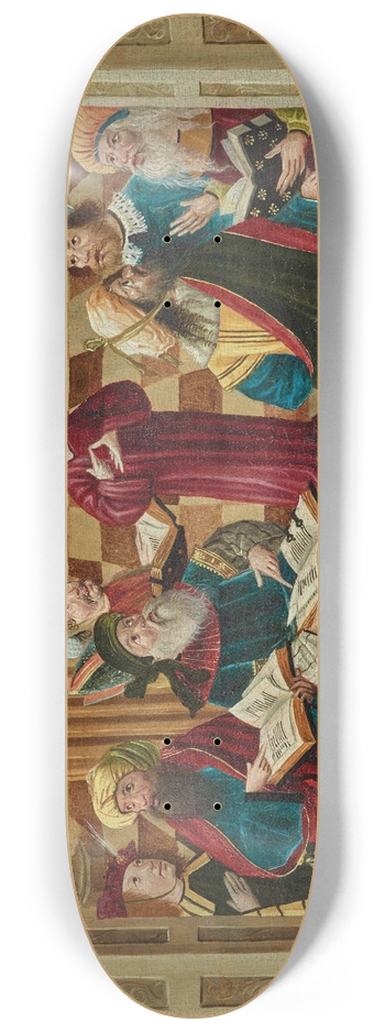 French School - Christ among the Doctors 8.25 inch art skate deck