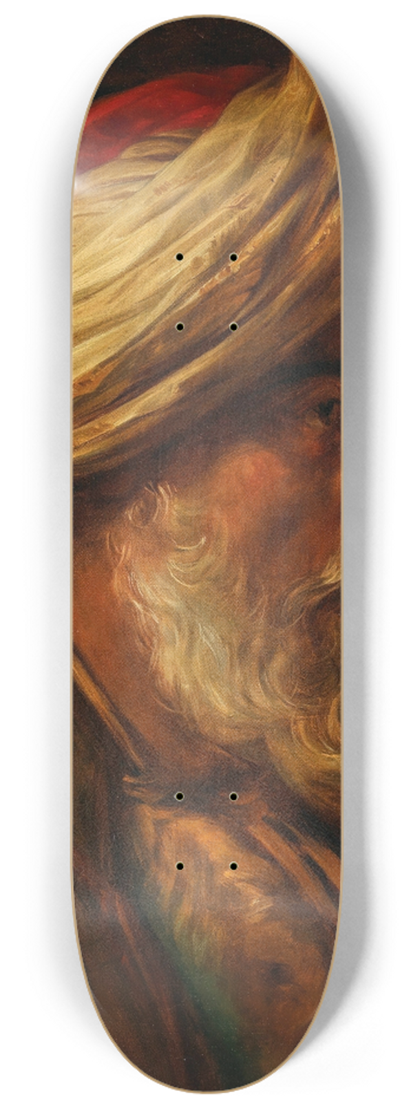 Friedrich von Amerling - Portrait of an Oriental Man in Profile (a Turk) 8.25 inch art skate deck