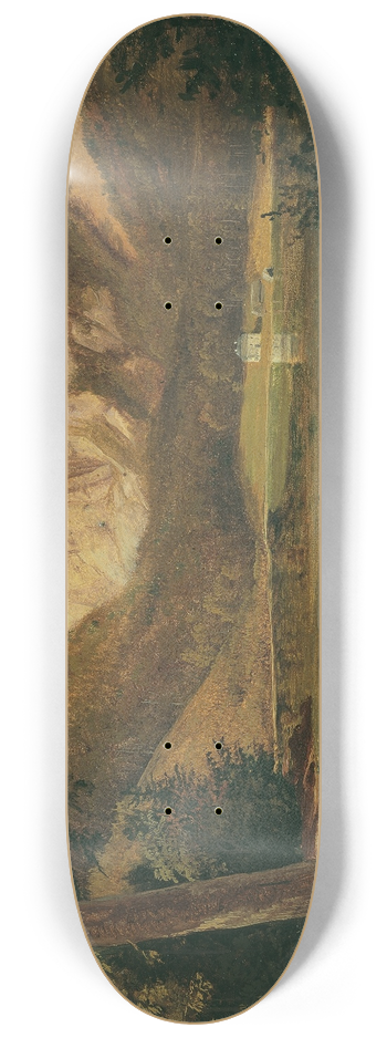 Friedrich August Matthias Gauermann - Der vordere Langbathsee mit dem Hllengebirge 8.25 inch art skate deck