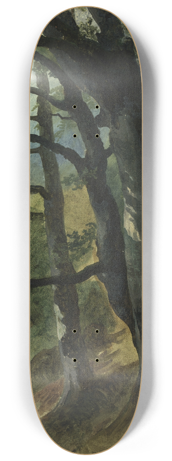 Friedrich August Matthias Gauermann - Waldausschnitt 8.25 inch art skate deck
