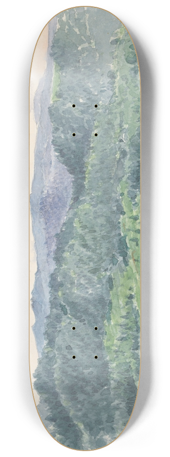 Friedrich Carl von Scheidlin - Mountain Landscape 8.25 inch art skate deck