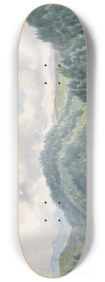 Friedrich Carl von Scheidlin - Mountain Landscape 8.25 inch art skate deck