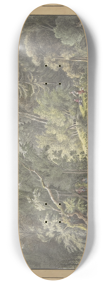 Friedrich Christian Klass - Landscape with Waterfall 8.25 inch art skate deck