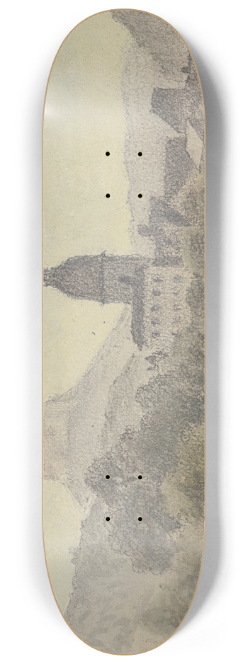 Friedrich Eugen Peipers - Schandau with the Lilienstein 8.25 inch art skate deck