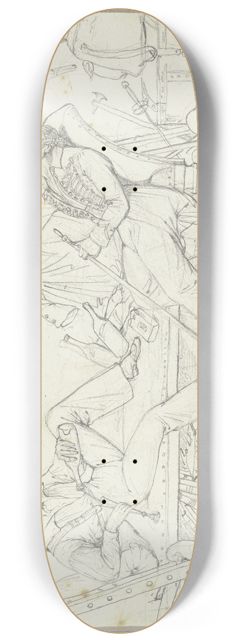 Friedrich Mosbrugger  - Two art students 8.25 inch art skate deck