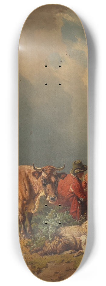 Friedrich Voltz - A Meadow At Noon 8.25 inch art skate deck