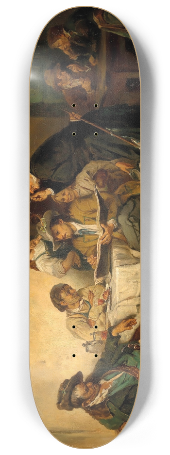 Friedrich von Keller - A Painter in a Tavern 8.25 inch art skate deck