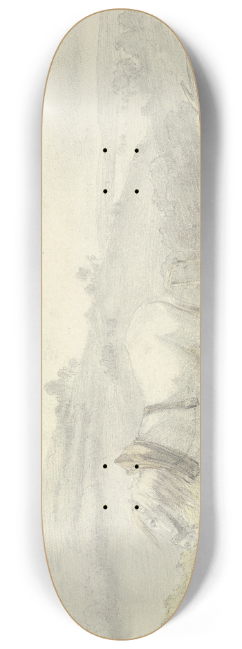 Friedrich Wilhelm Keyl - Ein Ackerpferd vor dem Pflug 8.25 inch art skate deck