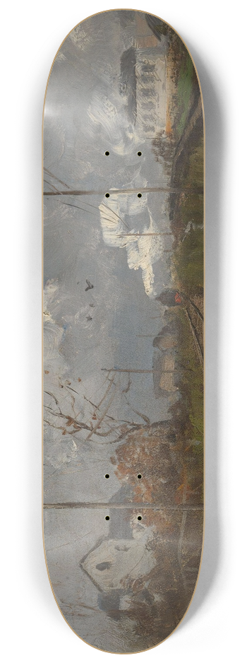 Frits Thaulow - The Train is arriving 8.25 inch art skate deck