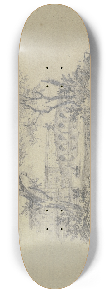 Fritz Bamberger - Stadtansicht mit steinerner Brcke 8.25 inch art skate deck