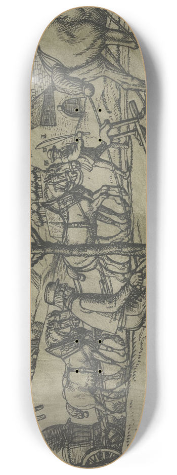 Fritz Boehle - Plowing farmer 8.25 inch art skate deck