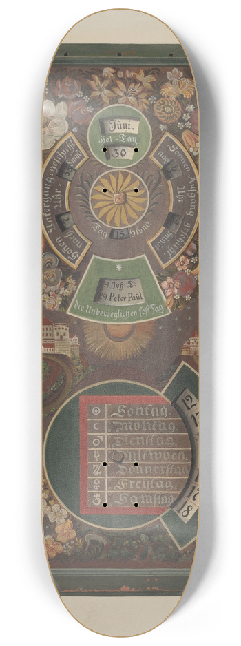 Fritz Boehmer - Zoar Calendar 8.25 inch art skate deck