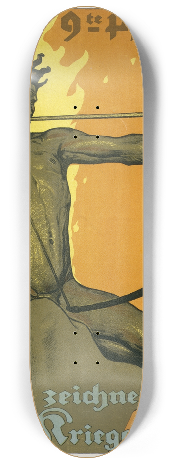Fritz Erler - Der 9te Pfeil, zeichnet Kriegsanleihe 8.25 inch art skate deck