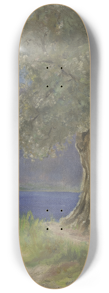 Fritz Hauck - Olivenbaumgruppe an einem italienischen See 8.25 inch art skate deck