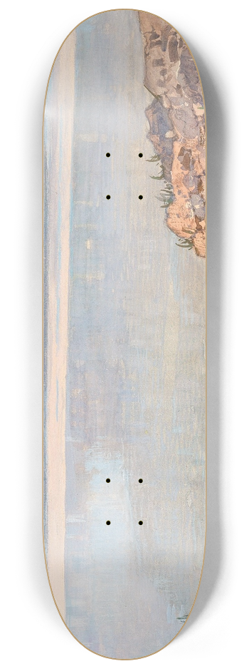 Fritz Lach - Rocky coast and quiet sea 8.25 inch art skate deck