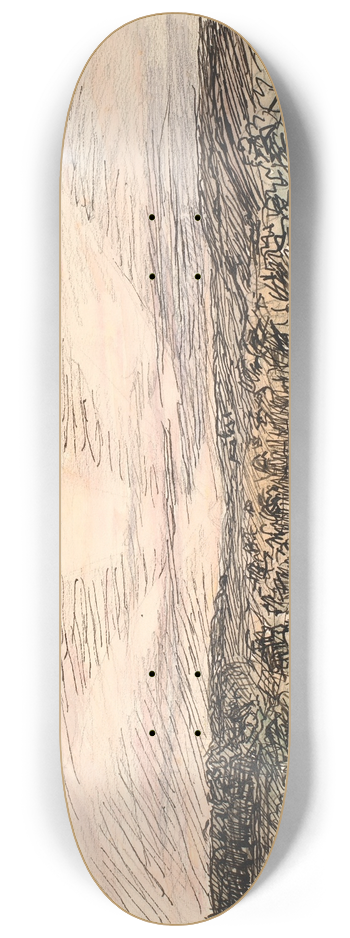 Fritz Syberg - En Aften Solen gik saa velsignet ned.. 8.25 inch art skate deck