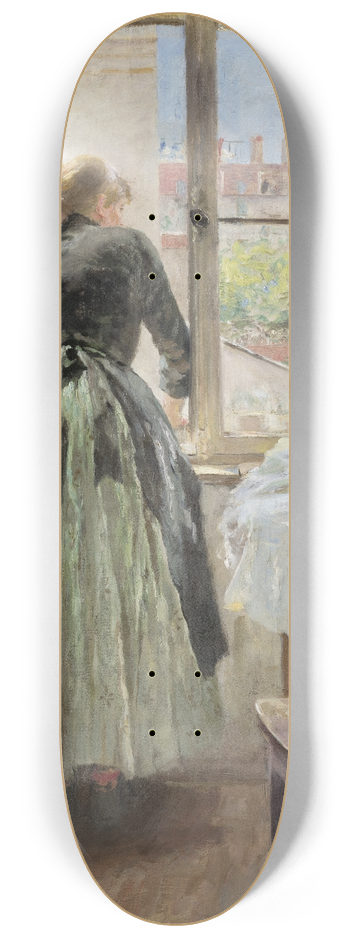 Fritz von Uhde - By the Window 8.25 inch art skate deck