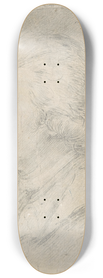 Gabriel de Saint-Aubin - Portrait of a Man 8.25 inch art skate deck