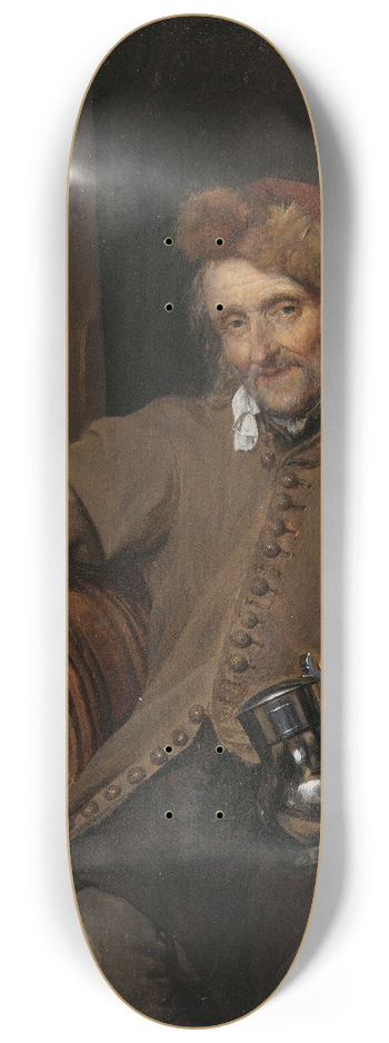 Gabriel Metsu - The Old Drinker 8.25 inch art skate deck