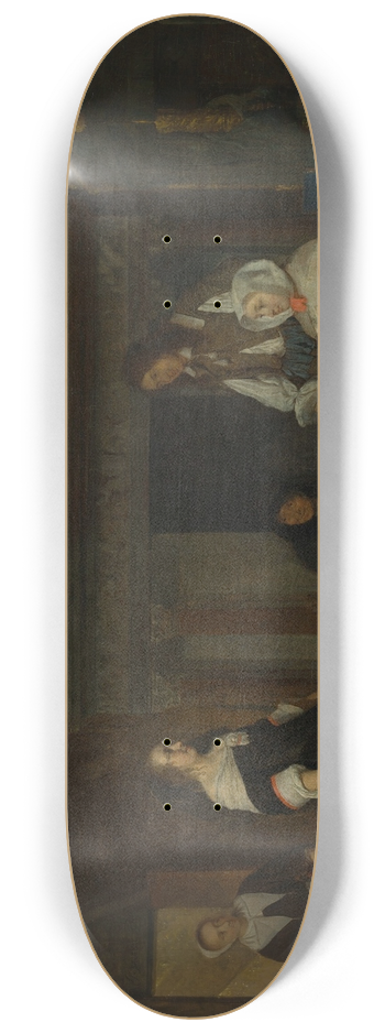 Gabriel Metsu - The Visit to the Nursery 8.25 inch art skate deck