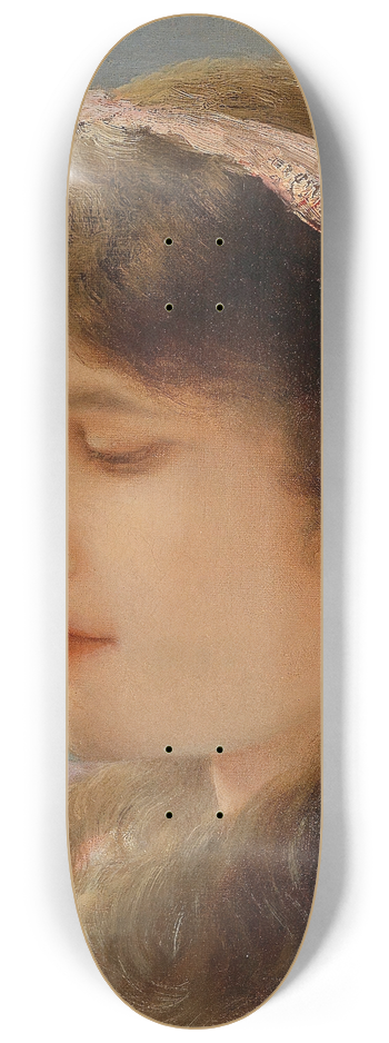 Gabriel von Max - Daydreaming 8.25 inch art skate deck