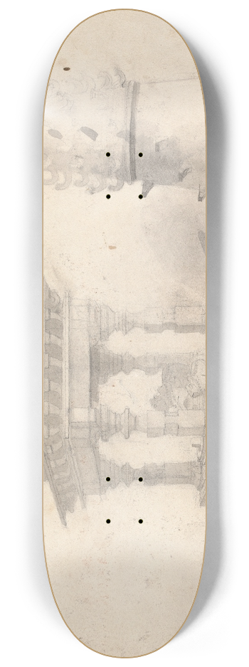 Gangaram Chintaman Tambat - Illumination Column 8.25 inch art skate deck