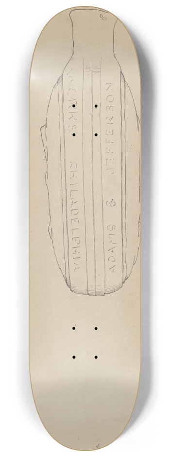 G.A. Spangenberg - Gen. Washington Flask 8.25 inch art skate deck