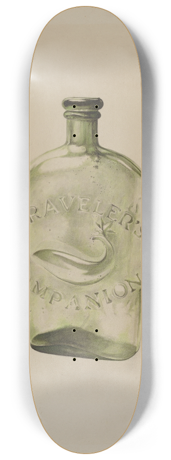 G.A. Spangenberg - Glass Whiskey Flask 8.25 inch art skate deck
