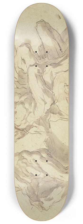 Gaspare Diziani - Four slaves. 8.25 inch art skate deck