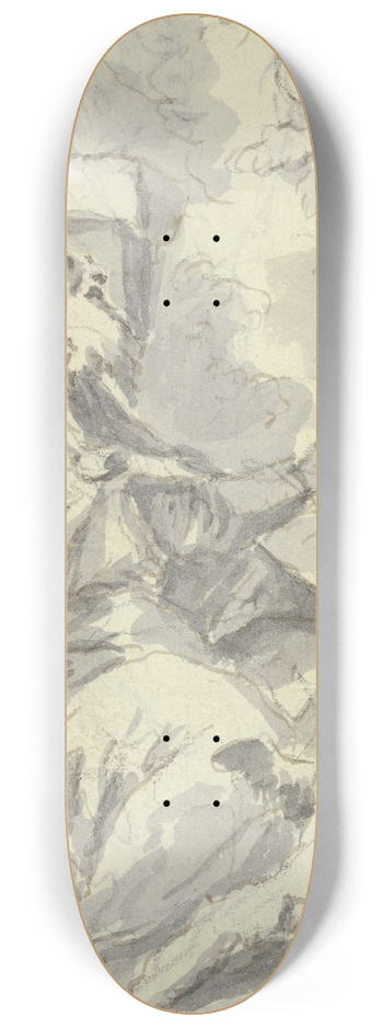 Gaspare Diziani - Holy bishop 8.25 inch art skate deck