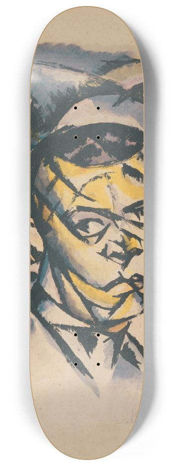 Gejza Schiller - Mans head 8.25 inch art skate deck