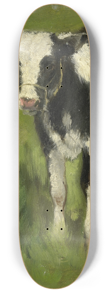Geo Poggenbeek - Calf, spotted black and white 8.25 inch art skate deck