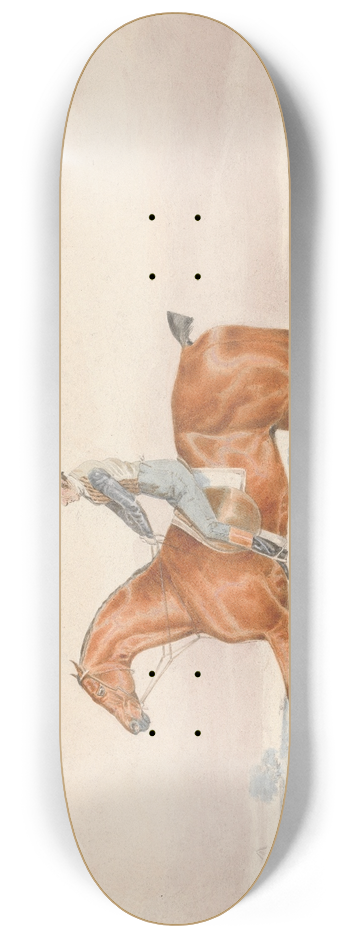 George Alken - Exercising a Racehorse 8.25 inch art skate deck