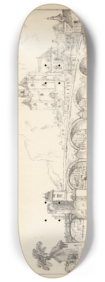 George Arnald - Dinant, No. 1: Southwest View 8.25 inch art skate deck