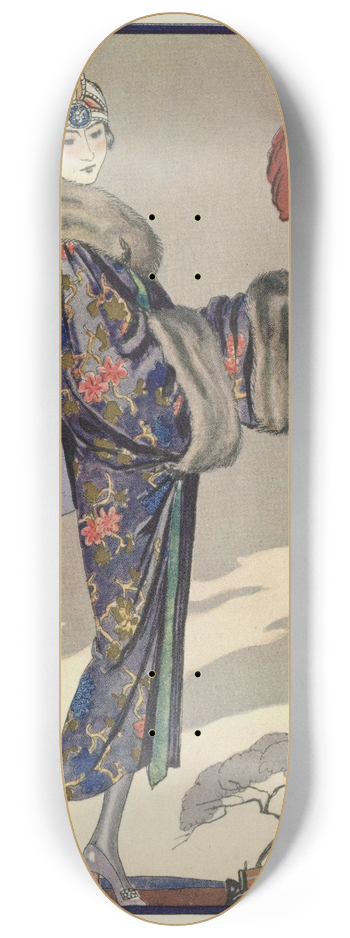 George Barbier - Evening Attire.. 8.25 inch art skate deck